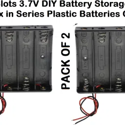 PACK OF 2 18650 3.7V BATTERY 4 CELL BATTERY HOLDER BOX WITH WIRE Electronic Components Electronic Hobby Kit-4