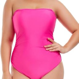 WOMEN SWIMMING SUIT SOLD Solid Women Swim-dress Pink Swimsuit-image-50