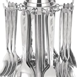 Lovely cutlery set with stand holder for spoon and fork Steel set Stainless Steel Cutlery Set-6