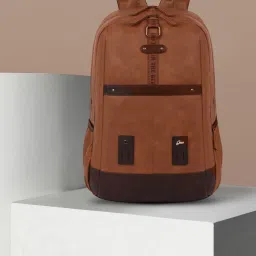 Large 31 L Laptop Backpack Classic Anti Theft Faux Leather-image-28