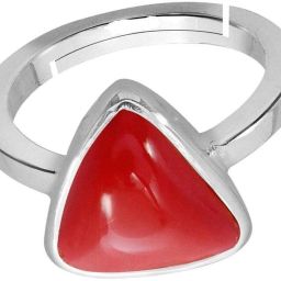 5.25 CARAT Silver Coral Silver Plated Ring-image-79