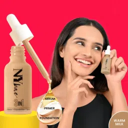 3 in 1 Serum Foundation with Primer I Moisturising I Glowing Korean Skin Foundation-28