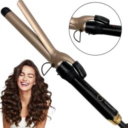 PROFESSIONAL FEEL Round Chopstick Curler With Ceramic Coated Plates & Clamp Electric Hair Curler-image-19