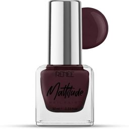 Mattitude Nail Paint | Chip Resisting Formula with High Coverage Mega Maroon-image-1