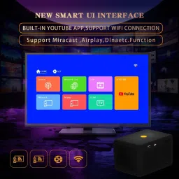 TOPPRO T7 Youtube Miracast Projector with Native 720p Full HD Support Electric Focus (5000 lm / 1 Speaker / Wireless / Remote Controller) Portable Projector image 3