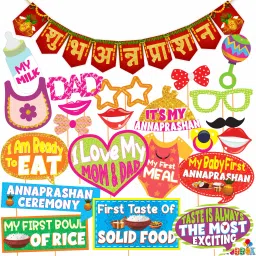 Annaprashan Props, Annaprashan Banner, Annaprashan Decoration Items(9) Photo Booth Board-picture-17