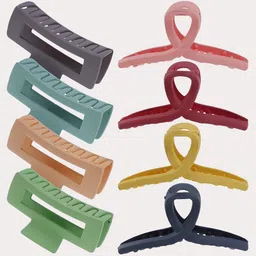 Krelin Women Set Of 7 Plastic Claw Clips-picture-37