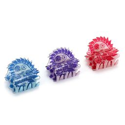 Yellow Chimes Women Red & Purple Set of 3 Claw Clip-90