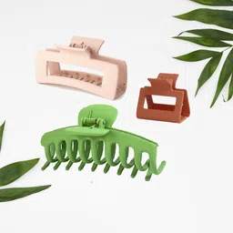 FIMBUL Women Set of 3 Matte Claw Clip-9