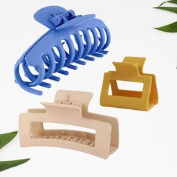 FIMBUL Women Set of 3 Matte Claw Clip-6