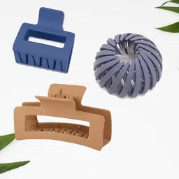 FIMBUL Women Set of 3 Matte Claw Clip-4