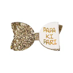 Aye Candy Girls Gold-Toned & White Set Of 2 Embellished Alligator Hair Clips-picture-42