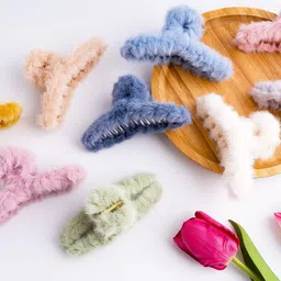 DN Creation Assorted Set of 3 Fur Claw Clip-15