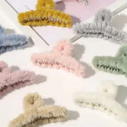 DN Creation Assorted Set of 6 Fur Claw Clip image 3