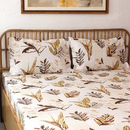 House This Vanam Floral 180 TC Cotton King Bedsheet with 2 Pillow Covers-picture-22