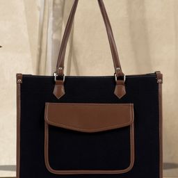 MINI WESST Colourblocked Structured Shoulder Bag Up to 16 inch image 1