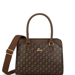 Lavie Women Brand Logo Printed Structured Leather Handheld Bag-10