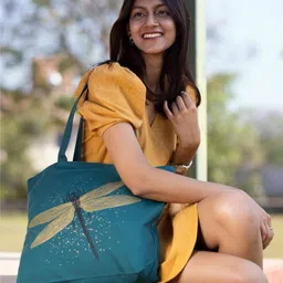 EcoRight Graphic Printed Oversized Shopper Cotton Tote Bag-2