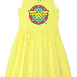 DC by Wear Your Mind Girls Yellow & Red Wonder Woman Pure Cotton Dress-image-25
