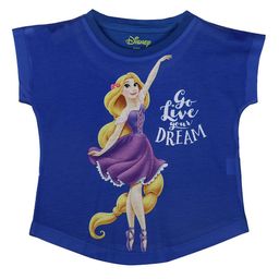 Disney by Wear Your Mind Girls Blue & Mustard Yellow Disney Princess Printed T-shirt-picture-43