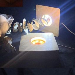 graphicalmela square wooden LED base light stand For crystal art raisin and DIY image 5