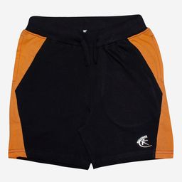 KiddoPanti Boys Black Colourblocked Shorts-21