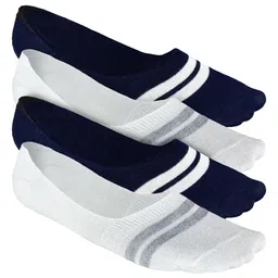 Heelium Men Striped Pack of 4 Odour Free Breathable Low Cut Bamboo No Show Socks-14