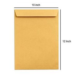 True-Ally Laminated Yellow Paper A4 Size Envelope, Poly Laminated inside,10 x 12 inch (25) image 2