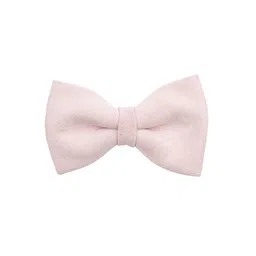 The Tie Hub Men Pink & Black Classic Suede Bow Tie-image-52