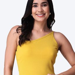 Popwings One Shoulder Sleeveless Crop Top-image-9