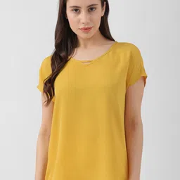 Van Heusen Woman V-Neck Extended Sleeves Top-image-45