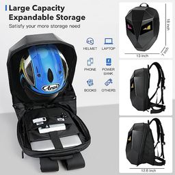 delrin LED Standard Backpack With App Working, Waterproof, 25 Ltrs (48 Cms), Black image 3