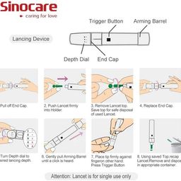sinocare SAFE ACCU Blood Glucose Test STRIPS, Box of 50 | Works with SAFE ACCU GLUCOMETER ONLY | Lancets not included | Blood Glucose Monitor Strips, Pack of 50 image 4