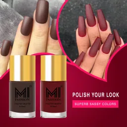 Get The Ultimate Matte Look With Our High-Quality Formula Of Nail Polish Coffee,Maroon-image-60
