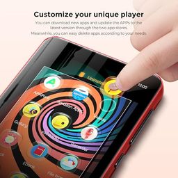 160GB MP3 Player with Bluetooth and WiFi, innioasis Music Player with Spotify,Pandora,Amazon Music,4" Touch Screen Android MP4 MP3 Player for Kids with Libby,Audible,Spotify Kids (Black+Red) image 4