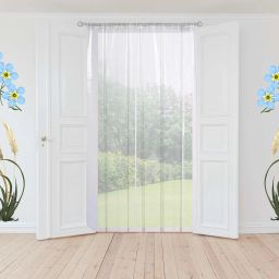 244 cm (8 ft) PVC Semi Transparent Door Curtain Single Curtain-image-43