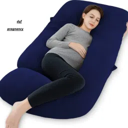 ultra soft j shaped Polyester Fibre Solid Pregnancy Pillow Pack of 1-image-61