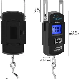 NIBBIN 50 Kg Portable Electronic Digital Hanging Luggage Scale With Tare, Data Lock Weighing Scale image 2