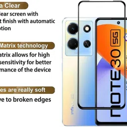 EITANSHA CREATION Edge To Edge Tempered Glass for Infinix Note 30, Infinix Note 30 5G image 3