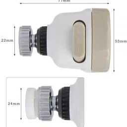 bby febly 360-D Rotating Adjustable Tap 3 Adjustable Head Splash Proof Water Saving Nozzle Faucet Nozzle image 3