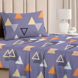 160 TC Microfiber Single Floral Flat Bedsheet-47