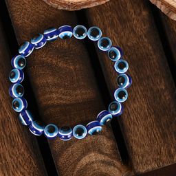 NVR Unisex Evil Eye Elasticated Rakhi With Roli Chawal-image-17
