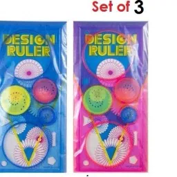 SPIROGRAPH NEW ART STENCILS (Design Ruler) FOR KIDS (SET OF 3) SPIROGRAPH Stencil-image-4