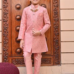 ahhaaaa Boys Embroidered Indo-Western Sherwani Set-25