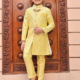ahhaaaa Boys Embellished Indo-Western Sherwani-40