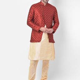 DEYANN Printed Mandarin Collar Sherwani Set-picture-23