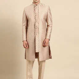 TheEthnic.Co Self Design Jacquard Sherwani Set-picture-20