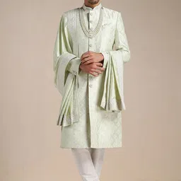 Manyavar Men Self-Design Art Silk Sherwani Set-picture-42
