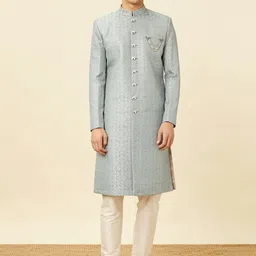 Manyavar Self-Design Brocade Sherwani Set-picture-45