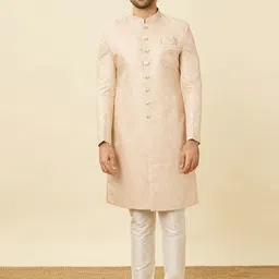 Manyavar Self Design Brocade Sherwani With Pyjama-image-19